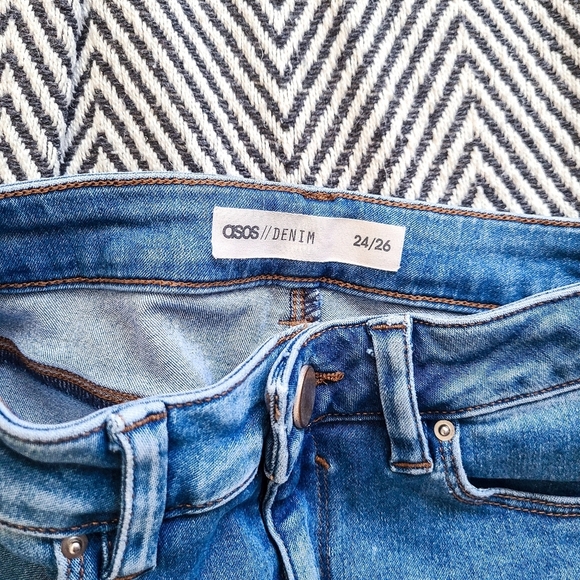 ASOS Blue High Rise Skinny Jeans (Size 24/26) - Picture 7 of 7